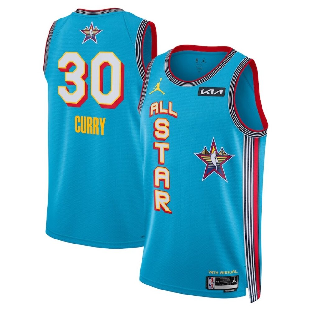Mens Stephen Curry Light Blue 2025 All Star Stitched Jersey